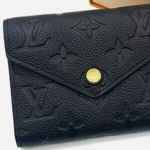 Louis Vuitton Monogram Emprete Portefeuille Victorine Black Wallet
